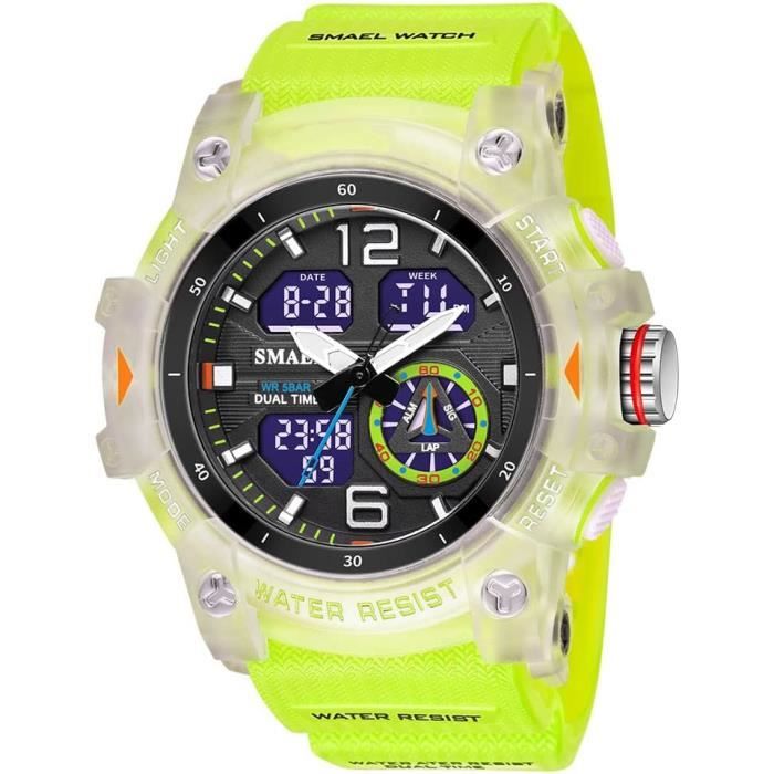 Montre Numérique Sport étanche BREIVS L008 - Chrono 10 Tours, Minuteur 99 Intervalles, 5 ATM, Bracelet Inclus - Homme/Femme - 2