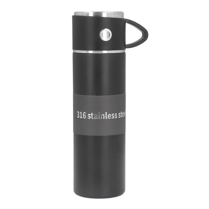 LDIYEU Art De Peau De Léopard Vert Café 500 ML Isolée Sous Vide En Acier Inoxydable D'emballage En Cuir Bouteille D'eau Isotherme Tasse