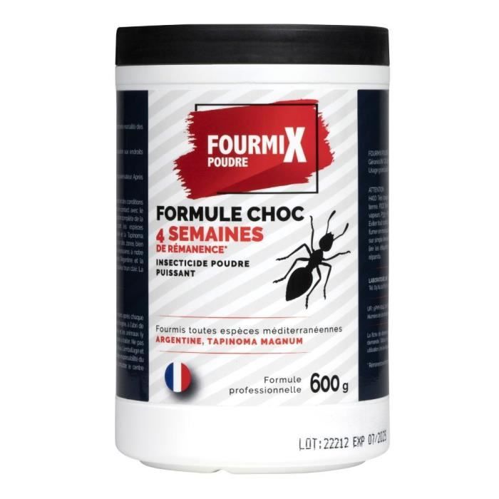 FOURMIX - Anti-fourmis - Poudre choc 4 semaines - Flacon PAE 600g (1 litre)