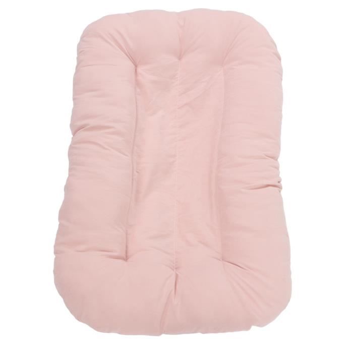 Nid D'Ange Chaise Longue Bébé Luxe 0-36 Mois Rose - Cocon Portable Avec Oreiller
