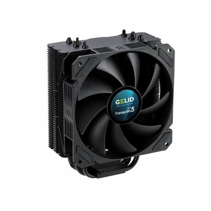 Ventirad processeur 5 caloducs Gelid Solutions Intel1700 AMD AM4 - noir - 72x120x154 mm/12 V