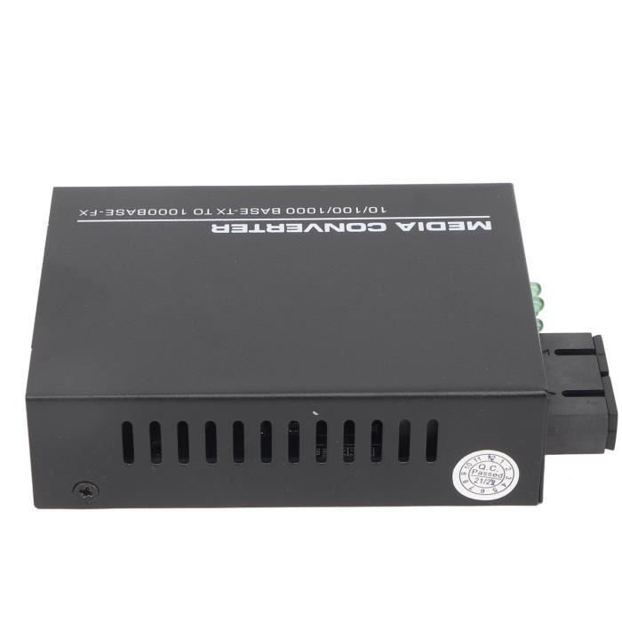 HURRISE Convertisseur Switch Ethernet 1000Mbps SC 2 Fibres Multimode RJ45  Auto Négociation Transceiver Fibre optique 100-240V - Cdiscount Informatique