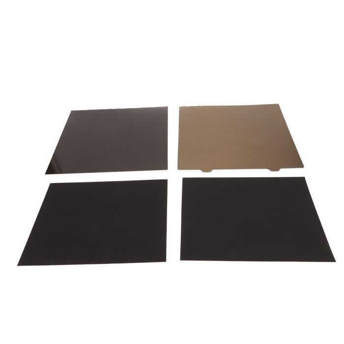 Plaque De Construction PEI Double Face Pour Anycubic Kobra 3 - 256x268 Mm - Acier Flexible à Finition Mate - Adhérence Améliorée