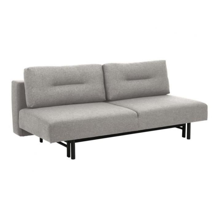 Canapé droit Gris Tissu Design Confort