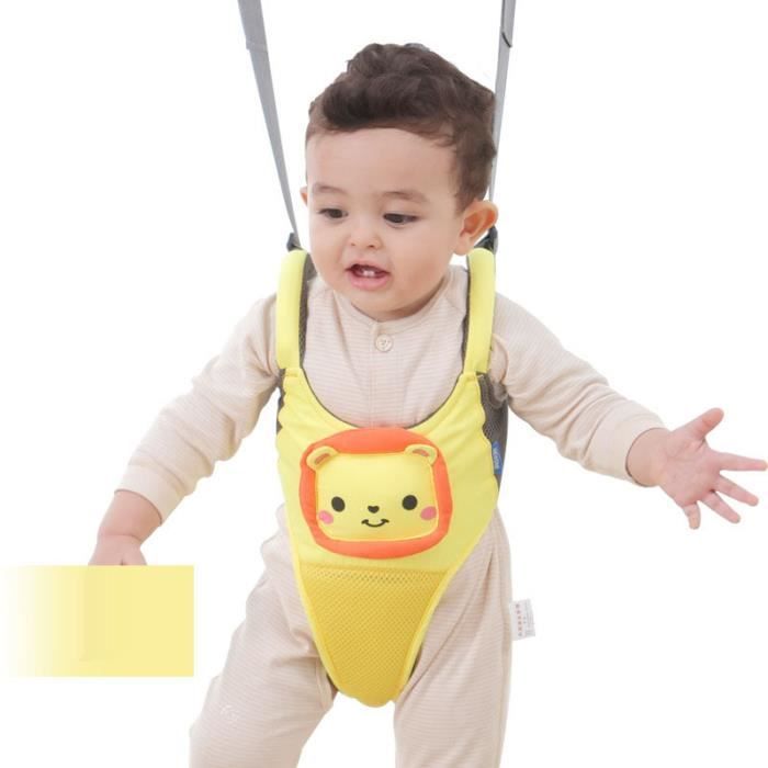 Bretelle De Marche Harnais De Securite Pour Bebe Enfant Apprendre A Marcher Aide A La Marche Decoration De Lion Jaune Cdiscount Puericulture Eveil Bebe