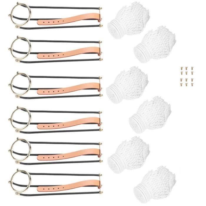 Lot De 6 Filets De Poche Pour Table De Billard – Sans Fond, Coton Résistant, Accessoire De Remplacement Polyvalent