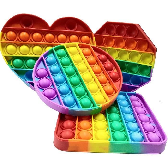 Pop It Fidget Toys Citrouille Lumineuse Push Bubble Fidget Sensory Toy Fidget Pack Soulage le Stress pour Les Enfants/Adultes Fidget Toy Group pour le Soulagement de L'anxiété pour Les 
