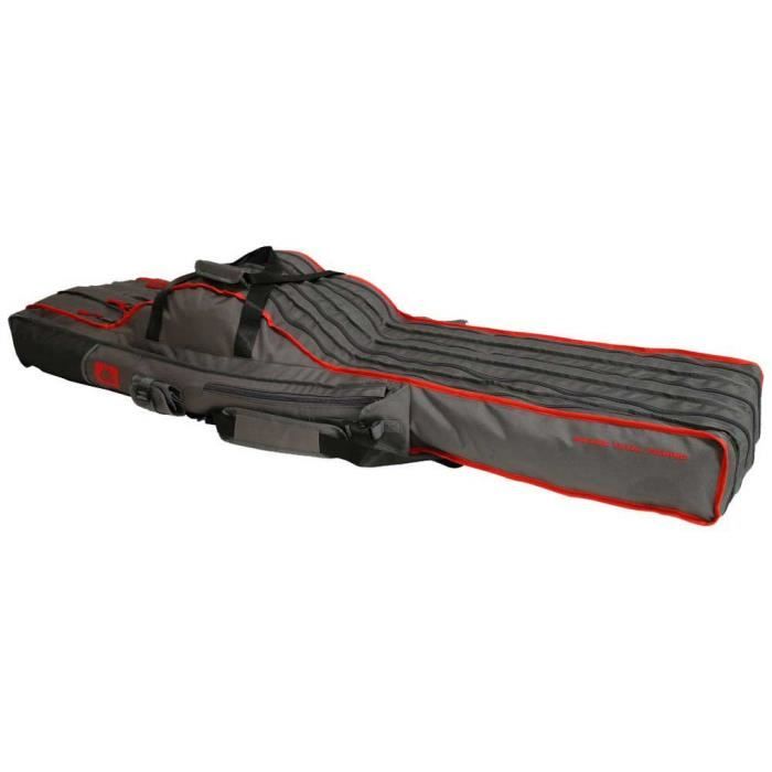 Mikado UWD-05-150-4-GY Sac De Pêche 3/4 Compartiments Pour Cannes 140-150 Cm – Housse Robuste En Polyester Gris