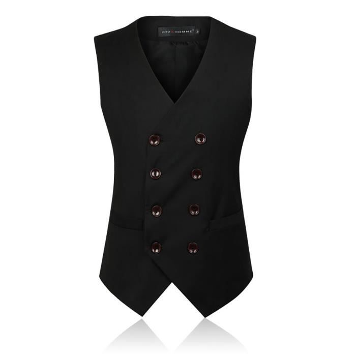 Gilet double online boutonnage homme