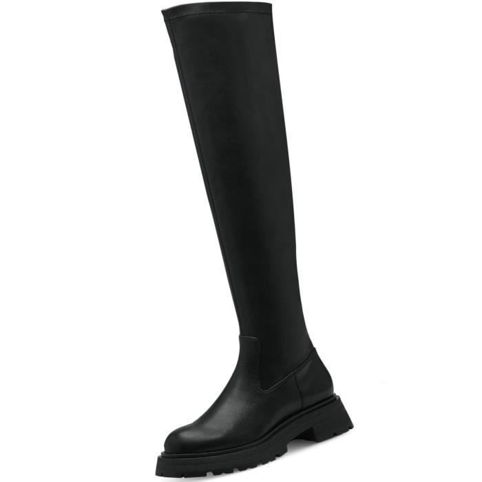 Bottes TAMARIS Femme Noir Tige stretch Talon 5cm Fermeture
