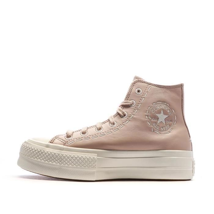 Converse BASKET - CONVERSE - Chuck Taylor All Star Lift - Plateau - Rose - Paillettes et touches métalliques