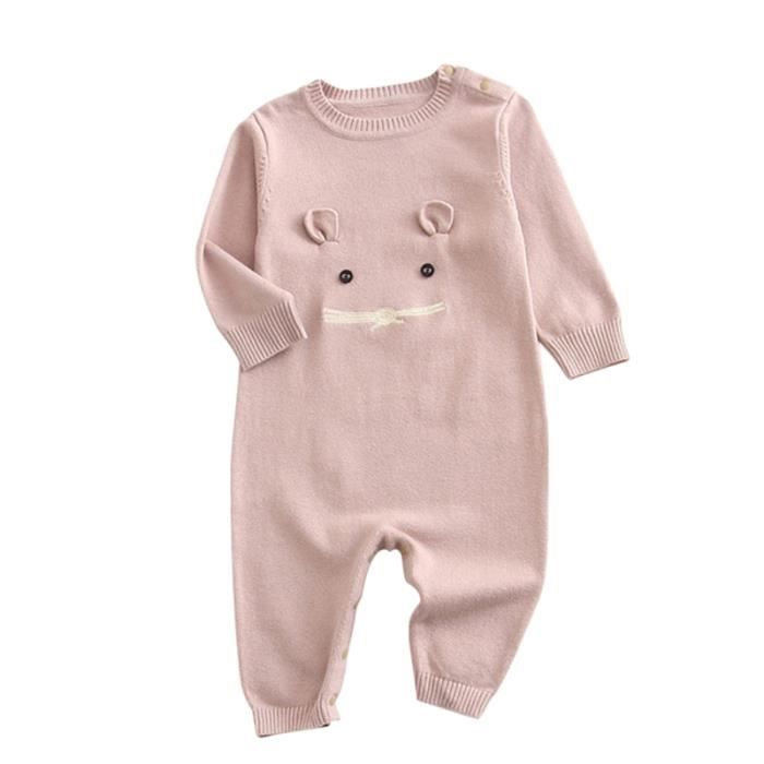 Bebe Siamois Costume Cartoon Cochon Automne Hiver Epais Chaud A Manches Longues Combinaison Escalade Pyjama Chemise De Nuit Pink Cdiscount Pret A Porter