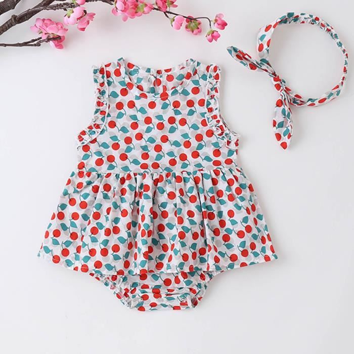 Body Bébé Fille Floral 100% Coton - Sanlutoz - 0-3 Ans - Printemps/Été - Lavable Machine