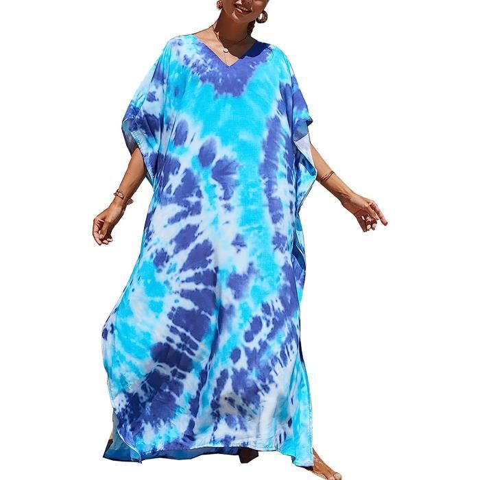 Couverture/Robe De Plage Hawaiian Tropics Taille XL - Rayures Bleues Et Blanches, Neuve Avec étiquettes