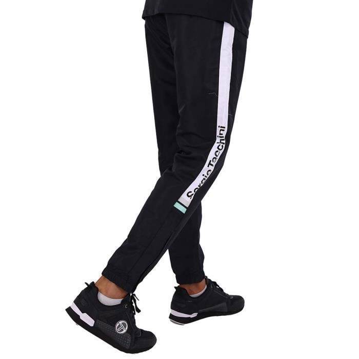 Pantalon de Survêtement Sergio Tacchini Jura noir et bleu.-XS Pantalon de Survêtement Sergio Tacchini Jura noir et bleu.-XS