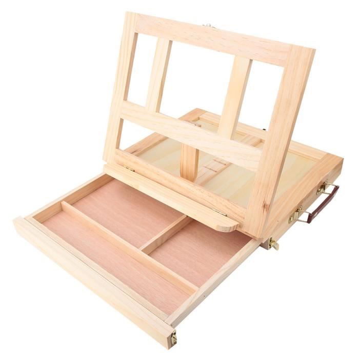 Chevalet MEEDEN - Bois de hêtre - Avec boîte de rangement Chevalet MEEDEN - Bois de hêtre - Avec boîte de rangement