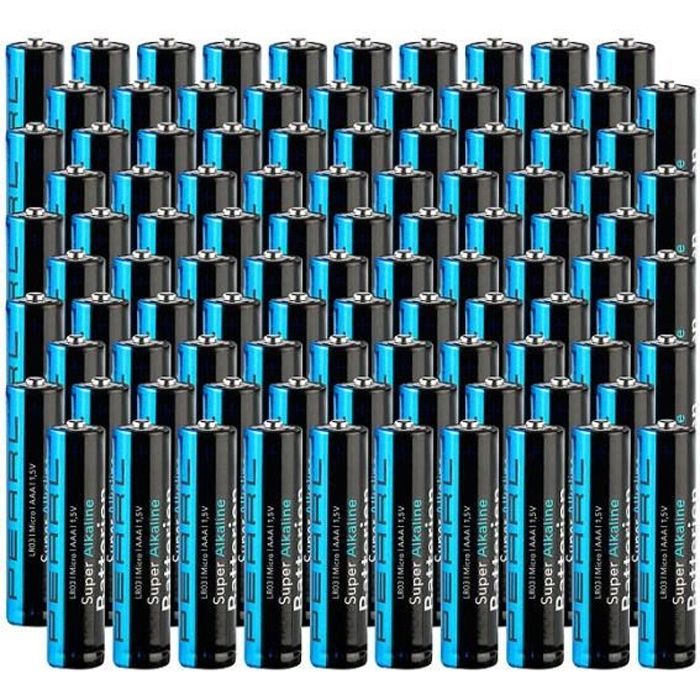 Piles Super Alcalines type AAA - Lot de 100