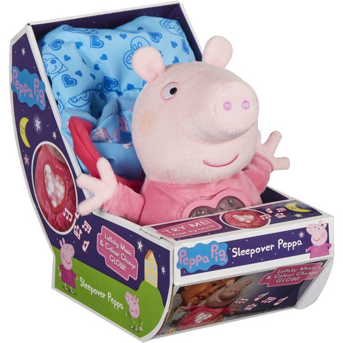 Peluche Peppa Pig Sleepover lumière c?ur et berceuse sac de couchage amovible - vue 2