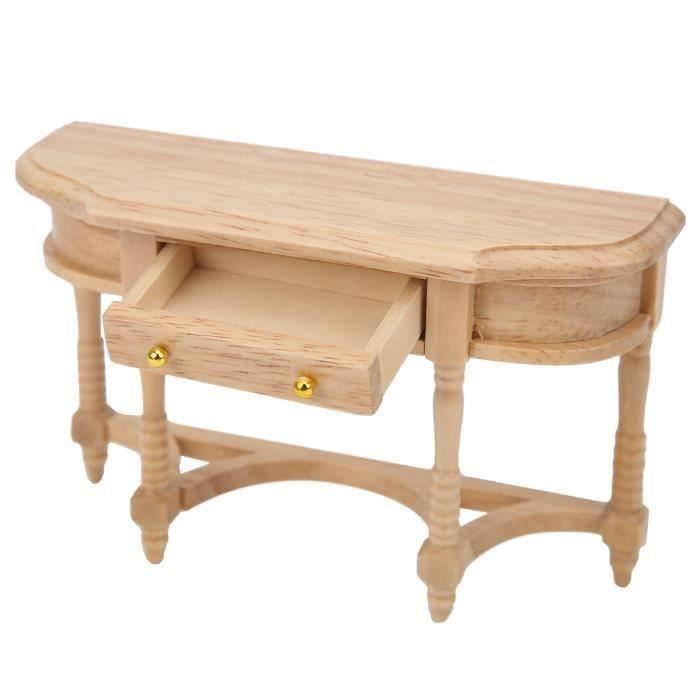 Table Miniature En Noyer échelle 1:12 - Pour Maison De Poupée, Décor Ob11 Ou Exposition