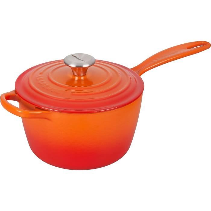 Casserole Le Creuset N°14 En Fonte émaillée - Vert Pomme / Anis - Avec Couvercle