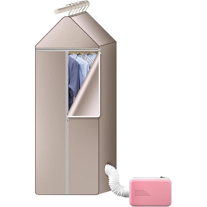 Sèche-Linge Électrique Portable 500W - Séchoir Air Chaud Pliable Minuterie LED, Séchage Rapide Vêtements