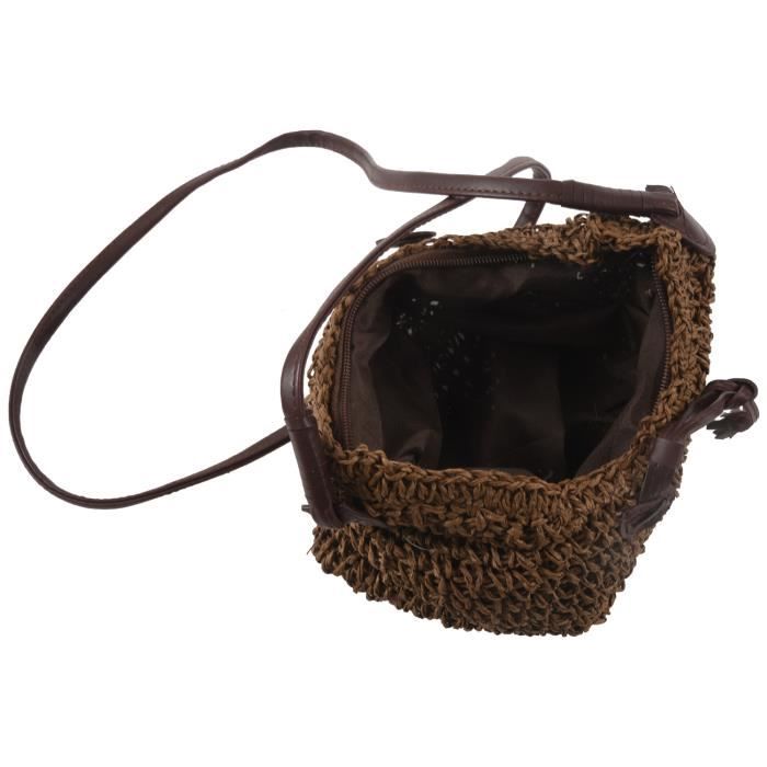 Sac Plage Femme Paille Tissée YYW – Pochette Chic Avec Bandoulière Amovible | Parfait Pour Été, Vacances & Sorties Décontractées
