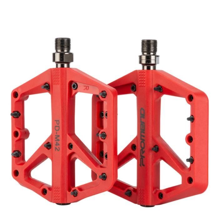 PROMEND PeDale de VeLo Roulement UltraleGer Vtt PeDales de VeLo VeLo de Route Accessoires de Cyclisme Rouge Cdiscount Sport