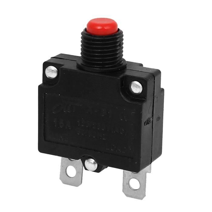 sourcingmap AC125//250V 15A Bouton Poussoir Compresseur DAir Disjoncteur Protecteur De Surcharge