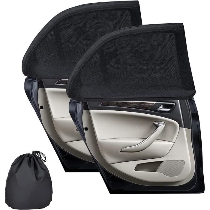 Pare-Soleil Voiture Latéral Arrière - Maille Anti-UV & Anti-Moustiques - Universel, Fixation Scratch - 7