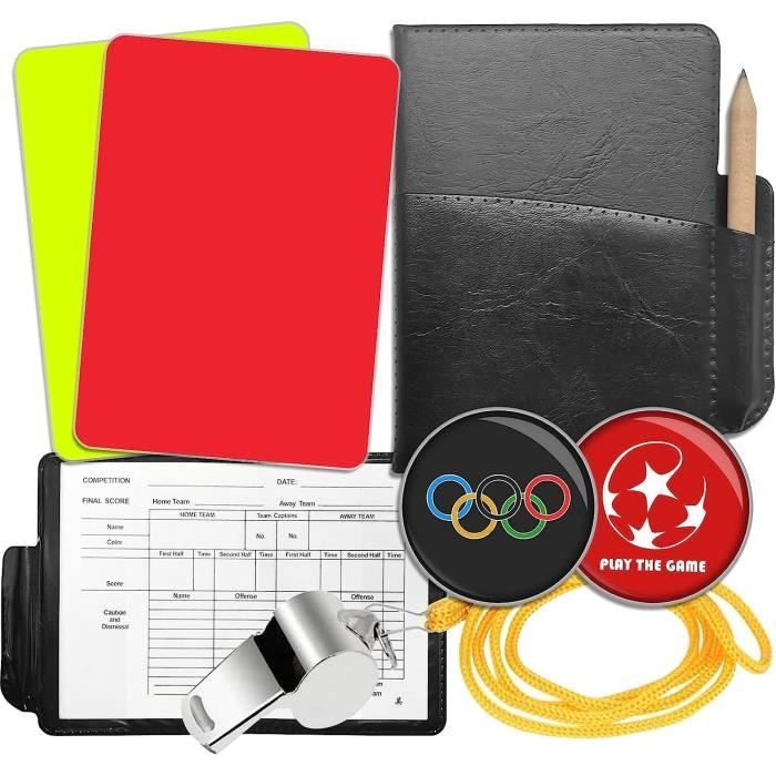 Cartons Rouge Et Jaune Pour Arbitre De Football - Kit 5+5 En PVC, 11x8 Cm, Idéal Pour Matchs Et Entraînement