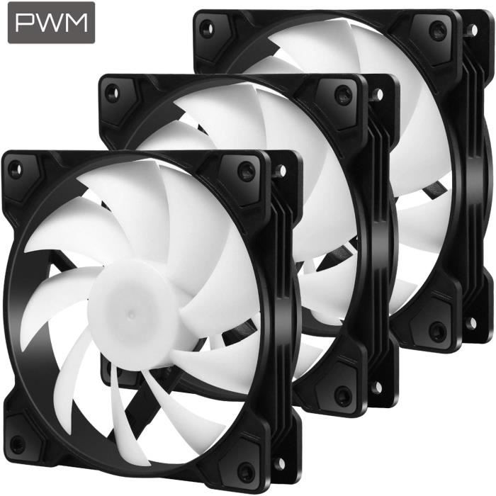 AsiaHorse Ventilateur de boîtier PC ARGB 120MM [Lot de 3] [Infinity