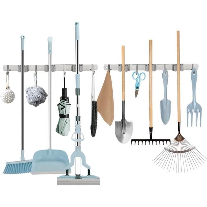 Porte-balai Mural,Adhésif Mop Support 2pcs