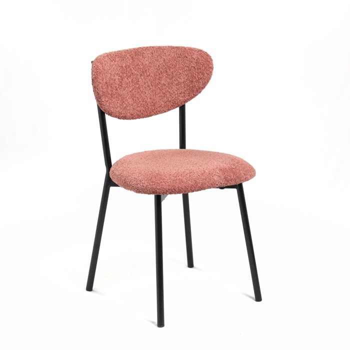 Chaise bouclette rose - Table Passion Chaise bouclette rose - Table Passion