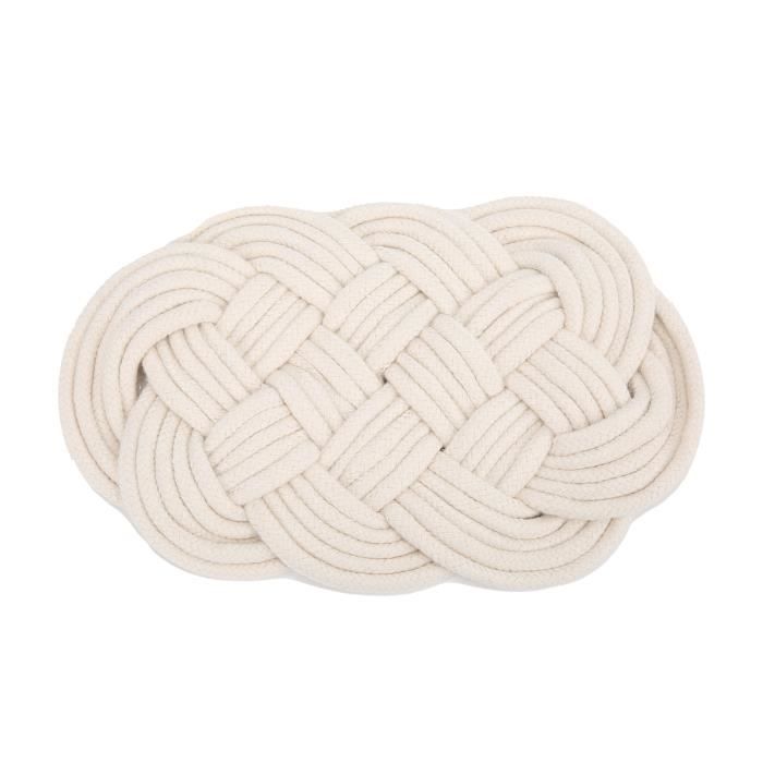 CSPARKV Lot De 8 Dessous De Verre Avec Support, Sous-Verres Ronds Tissés En Coton Pour Gobelets A Boissons Absorbants Coaster En Ceramique Antiderapants Pour La Maison Le Cafe Et Les Bars 85570054