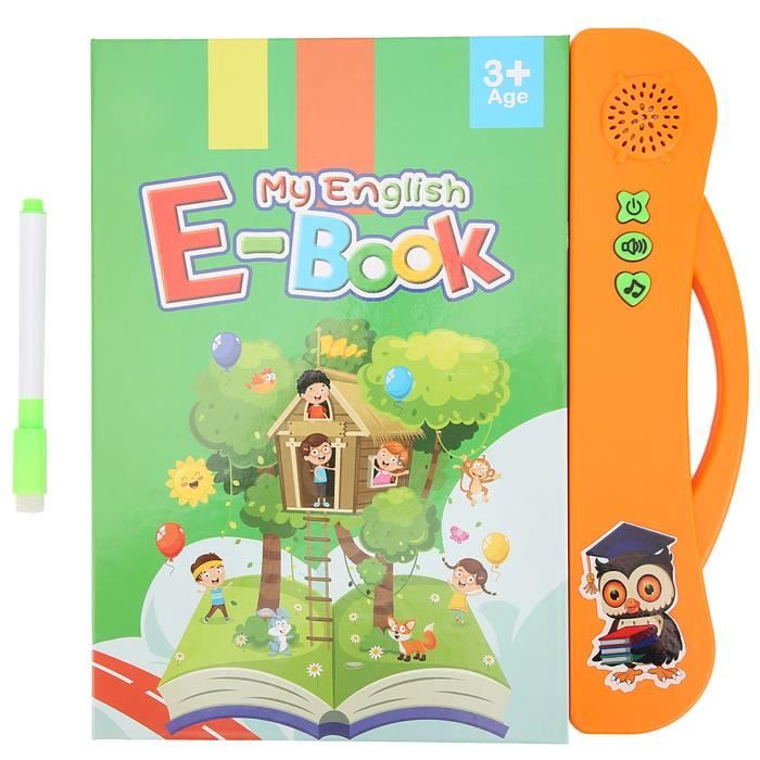 Livre Sonore Interactif Bilingue Portugais-Anglais – Éducatif Et Ludique Pour Enfants Bilingues (Version Orange)