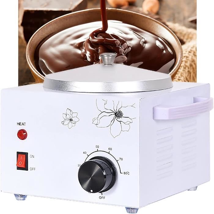 Fondeur à Chocolat électrique Professionnel - Creuset En Acier Inoxydable Avec 2 Pots - Pour Trempage Et Tempérage