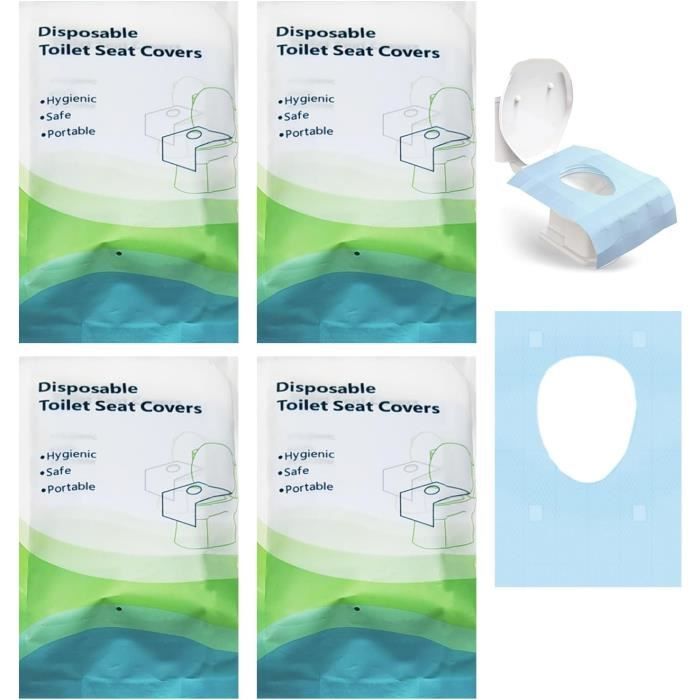 Housses De Siège De Toilette Jetables Hygiéniques - Lot De 20 Housses - Jetables Dans Les Toilettes, Pratiques Pour Les Voyages Ou Lieux Publics