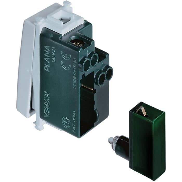 Vimar Schalter 1P 10Ax Weiß – Für Plana-Serie, Modular, Smart-fähig