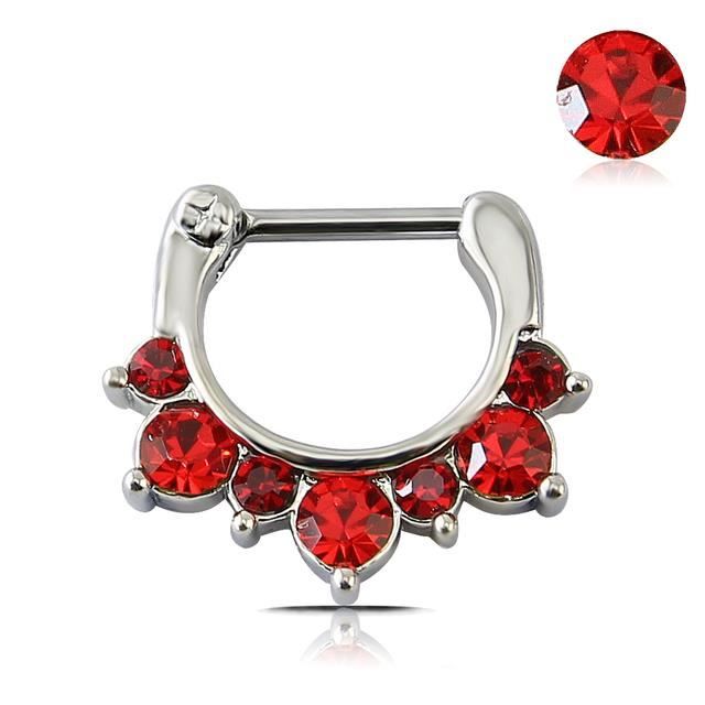 Bague Nez Vintage En Acier Inoxydable Noir Étoile À