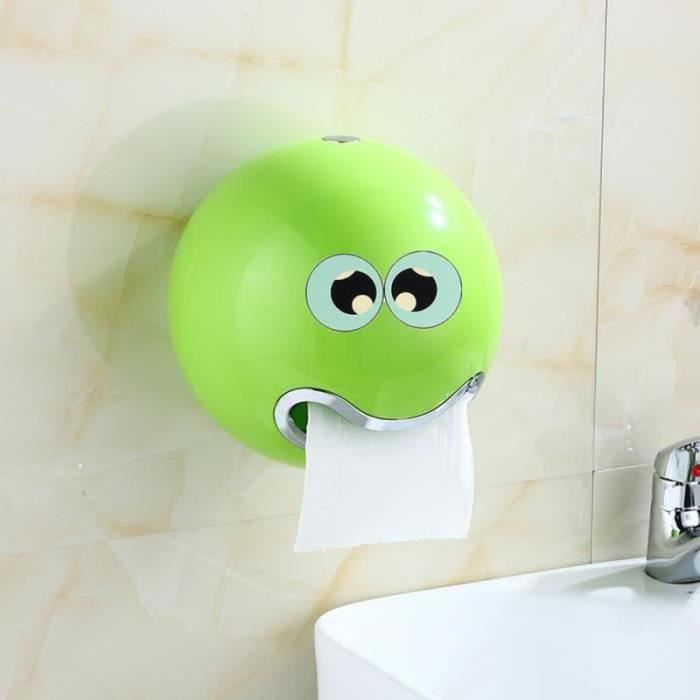 TEMPSA Emoji Distributeur Porte-papier Toilette Dérouleur Support Serviteur Papier WC pour Salle de Bain Maison Hôtel vert
