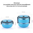 700 ML Boite Qui Garde Repas Chaud, Kid Stainless Steel Thermos, Portable Thermal Lunch Box, Adulte Ronde Bento Boxs, Boîte à conten-1