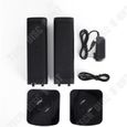 TD® Accueil Haut-parleur Bluetooth sans fil Son stéréo 3D détachable et épissable noir-1