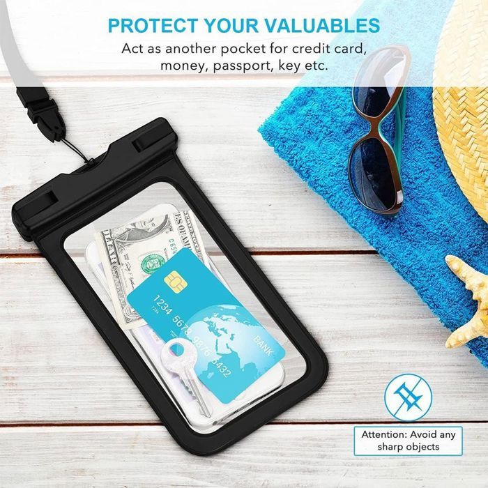 Pochette Étanche Submersible IPX8 Pour Xiaomi 14T - Transparente, Toucher Écran Possible - Pour Plage, Piscine, Sports Nautiques