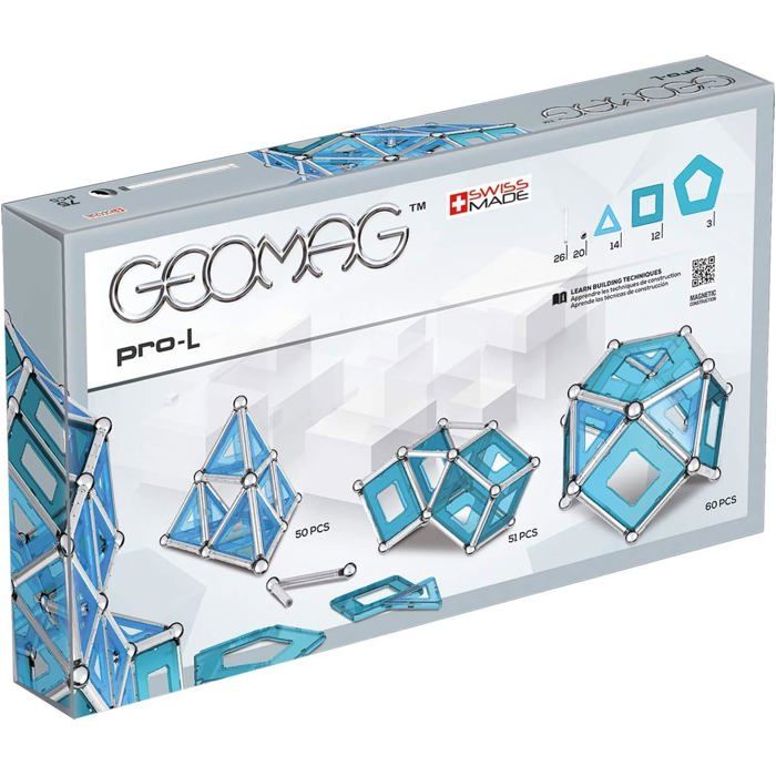 Geomag Glitter 60 Pièces – Jeu De Construction Magnétique à Paillettes – Dès 3 Ans – Fabriqué En Suisse