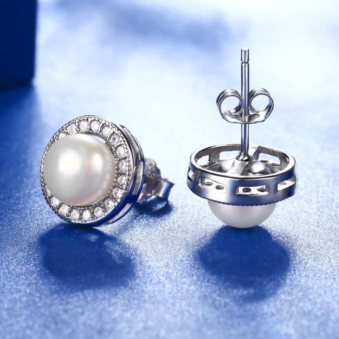 Orovi Boucles D'Oreilles Perles - Or Jaune 9 Carats 375 - Boucles D