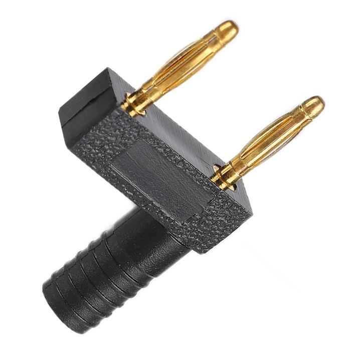 Connecteurs Double Fiche Banane 4mm - Lot De 5 - Pour Haut-Parleurs, Câbles Audio - Cuivre Nickélé, Isolation ABS