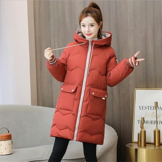 Mode femme doudoune rouge sale