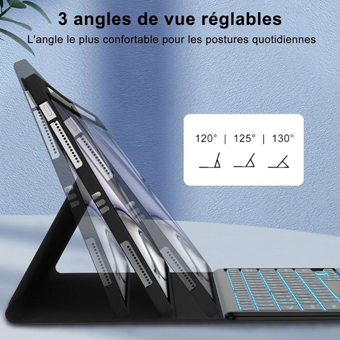 Étui-clavier IPad Air 13" M2 (2024) – Rose Gold – Touchpad – Rétroéclairé – NEUF