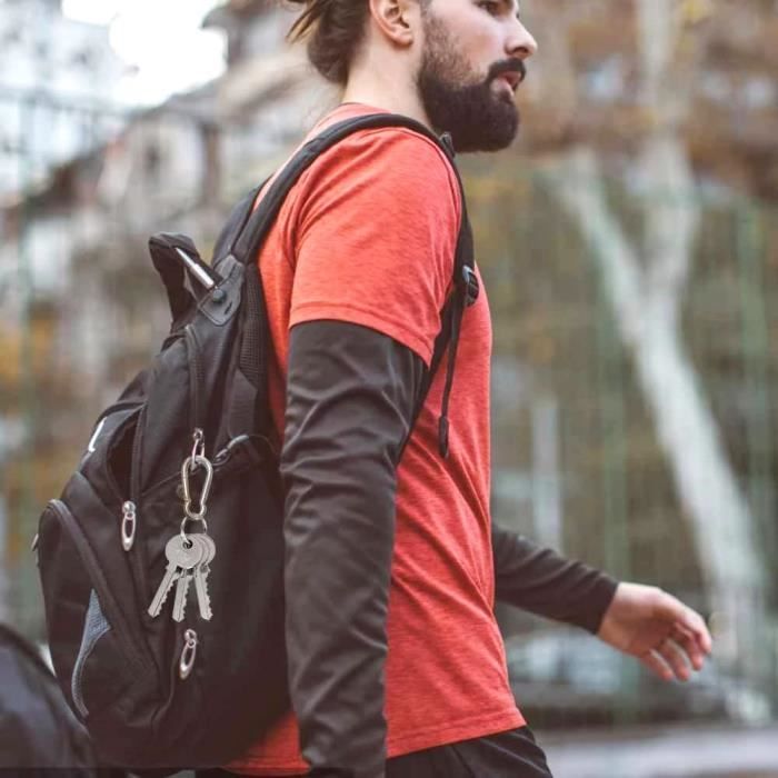 40Pcs 28mm Rond Mousqueton,BetterJonny Snap Ressort Anneau Boucle Alliage De Zinc Trousseau Crochet Clips Pour Travaux Manuels,Sacs à Main,Sacs,Porte- Clés(Or, Noir