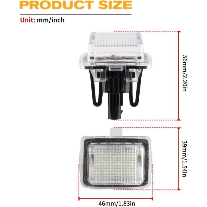 LEDFEWAG 2 LED Éclairage Plaque Immatriculation BMW X5 E53 X3 E83 - Blanc Froid